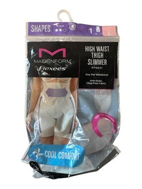 Maidenform Flexees High Waist Thigh Slimmer Nude Sz L Firm Control